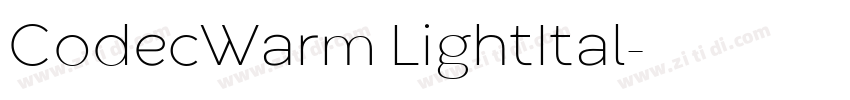 CodecWarm LightItal字体转换